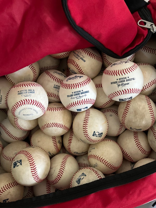 Baseballs Lot of 2 Nike NTB Practice Training Tee Ball Genuine Leather 9in  5oz