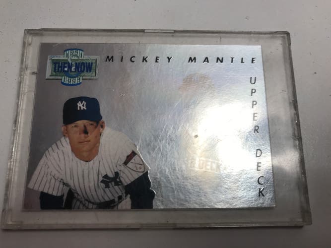 Mickey Mantle Then & Now Hologram Card, 1993. (Very Good Condition, Plastic Case Included)