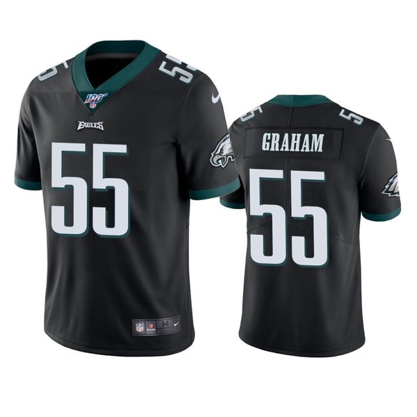 Limited Men's Brandon Graham Black Alternate Jersey - #55 Football