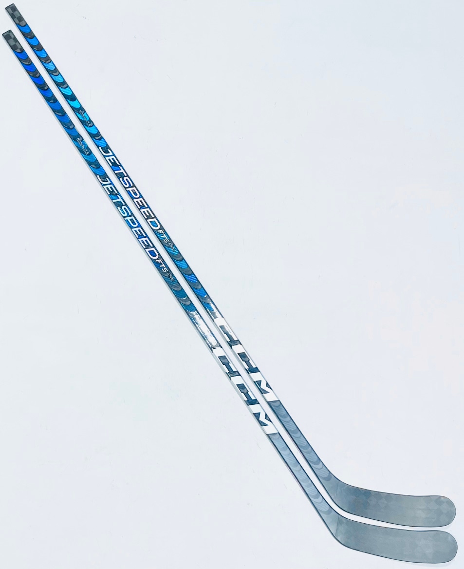 New 2 Pack Custom Blue CCM Jetspeed FT5 Pro Hockey Stick-LH-80 Flex-P90M-Grip