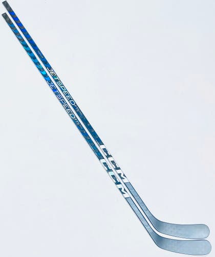 New 2 Pack Custom Blue CCM Jetspeed FT5 Pro (Unidentified Build) Hockey Stick-90 Flex-P90-Grip