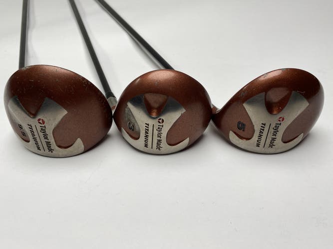 Taylormade Ti Bubble Wood Set 1 3 5|9.5* Bubble S-90 Plus Stiff Graphite Mens RH