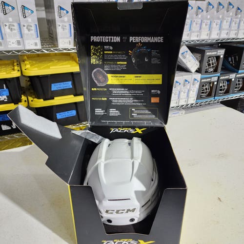 New Medium CCM Super Tacks X Helmet - White