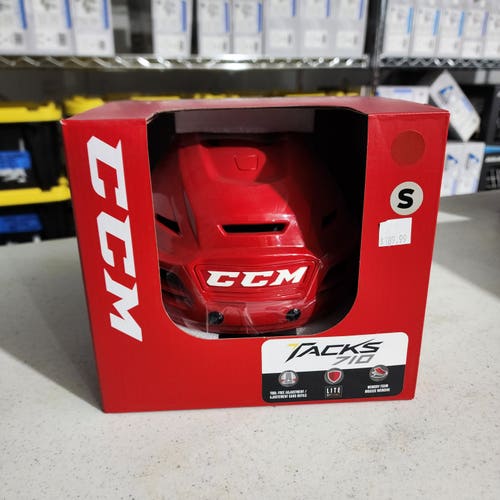 New Small CCM Tacks 710 Helmet - Red