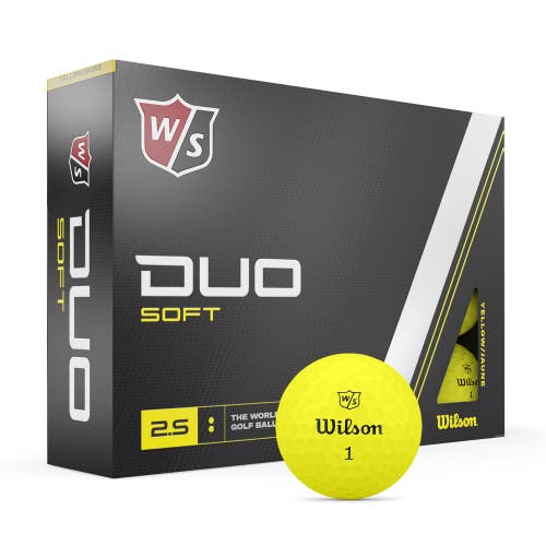 Wilson Staff Duo Soft 2.5 Golf Balls - World's Softest Golf Ball - Matte YELLOW