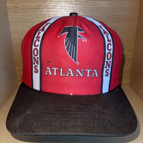 Vintage New Era Pro Design Atlanta Falcons Striped NFL Hat Cap Snapback USA 80s
