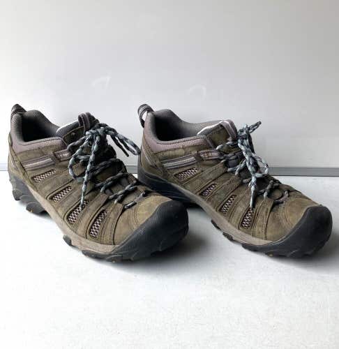 Keen Voyageur 1004270 Women's Gray Leather Low Hiking Trail Shoes ~ Size 10.5