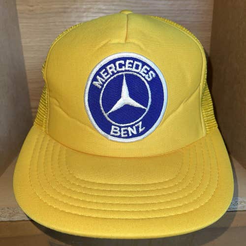 Vintage 1980s Mercedes Benz Patch Snapback Hat Cap RARE