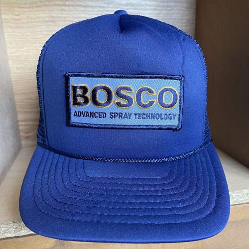 Vintage Bosco Advanced Spray Technology Foam Mesh Trucker Snapback Patch Cap Hat