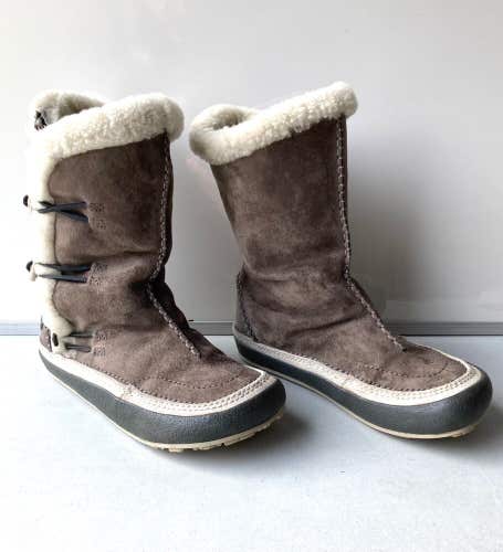 Merrell Women's Spirit Tibet High Seal Grey Thinsulate Polartec Suede Boots ~ 7