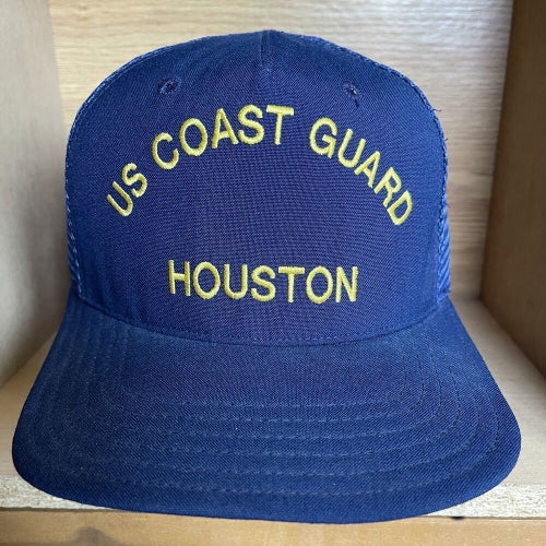 Vintage US Coast Guard Houston Texas Cap United States Coast Guard Snapback Hat