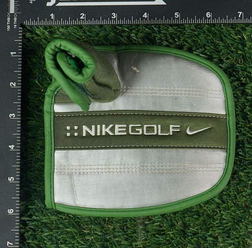 NIKE GOLF IC MALLET PUTTER HEADCOVER, GREEN, SILVER ~ LEFT HAND ~ L@@K!!