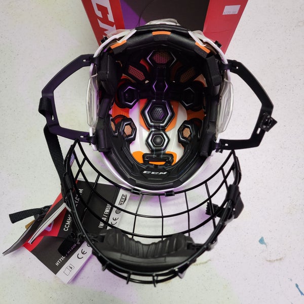 New Small CCM Tacks 710 Helmet Combo - White | SidelineSwap | Buy and ...