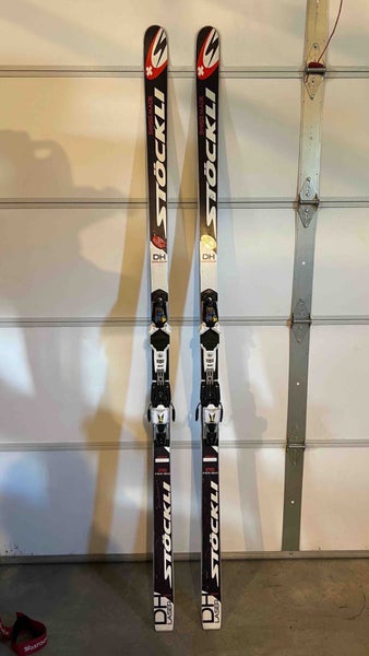Used Men's Stöckli 218 cm Racing Laser Skis With Bindings