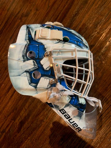 Junior Used Bauer NME 4 Goalie Mask w/ Bauer Neck Guard