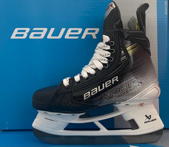 Senior New Bauer Vapor Hyperlite 2 Hockey Skates Size 10.5 Fit 1 w/ TI Steel