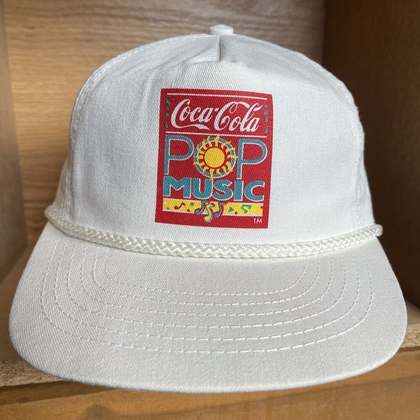 Vintage Coca Cola Pop Music Snapback Hat Coke USA Made Rare Promo Cap