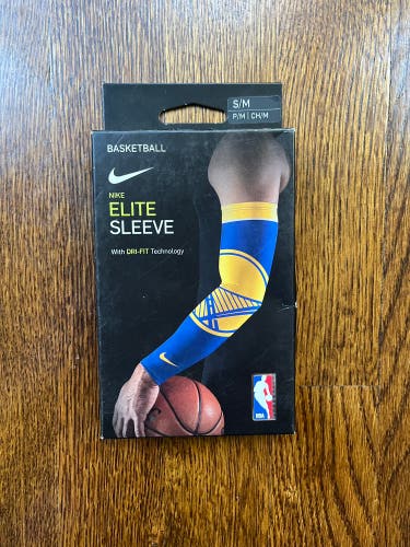 Nike Elite NBA Basketball Shooter Sleeve (1) DRI-FIT Golden State Warriors S/M