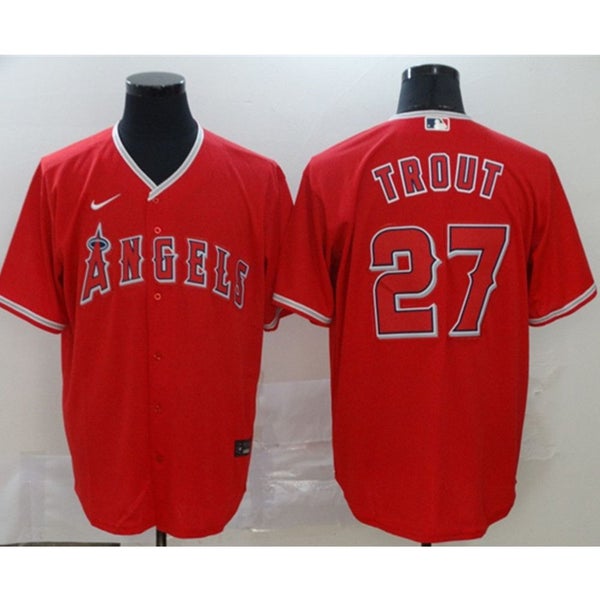 Los Angeles Angels Mike Trout Red Cool Base Stitched Baseball Jersey