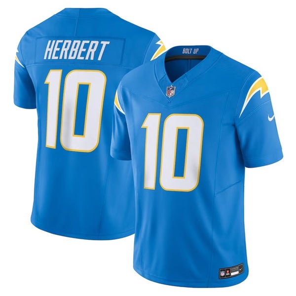 Justin Herbert Grey With Patch Cool Base Stitched Baseball Jersey