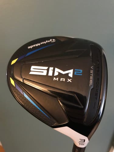 Men's 2021 Right Handed Stiff Flex 3 Wood SIM 2 Max Fairway Wood