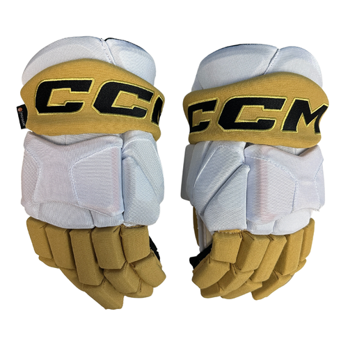 CCM HG95C Custom Vegas Golden Knights Gloves White/Gold (Multiple Sizes)