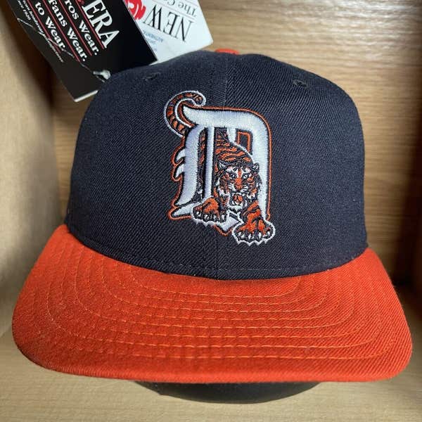 New Era Vintage Tigers Hat Men's Detroit Tigers New Era Cream/Navy Classic A-Frame 9FIFTY Snapback Hat