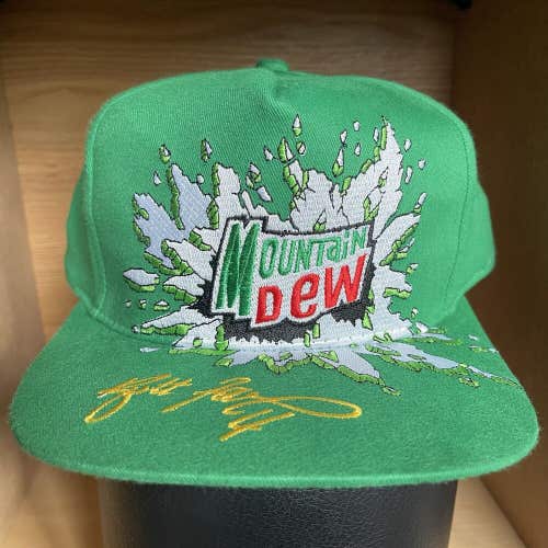 Vintage Mountain Dew Snapback Hat Brett Favre GO DEEP FOR THE DEW Cap