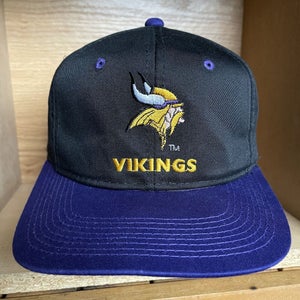 Vintage Minnesota Vikings Drew Pearson Plain Logo Snapback Hat Cap