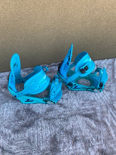 Unisex Used Large Nitro Radian Snowboard Bindings All Mountain
