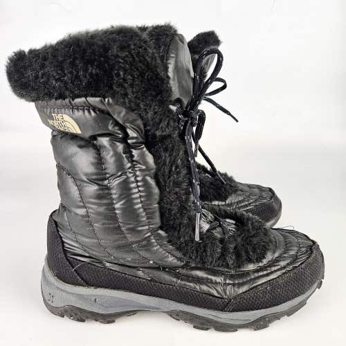The North Face Big Girls Boots Size 7 Black Lace Nuptse Goose Down Puffer Snow