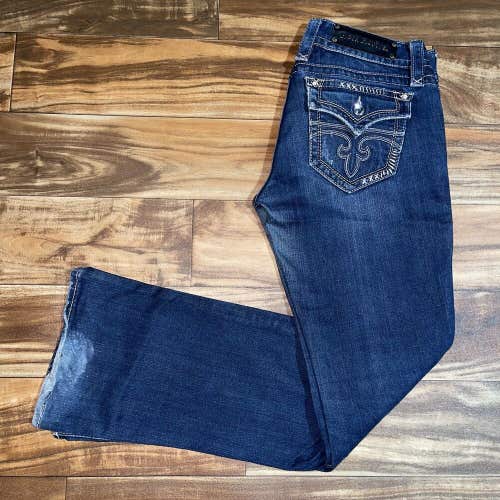Rock Revival Women’s Jeans Size 29 Celine Boot Bootcut Pants Denim Blue *Flaws