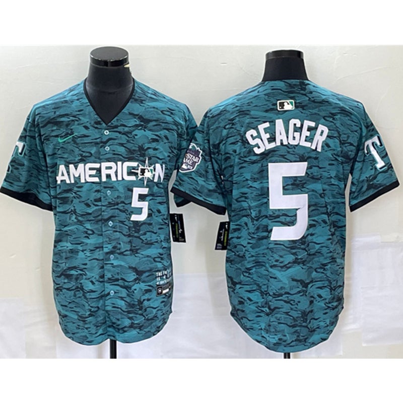 Corey Seager American League 2023 MLB All Star Game Teal Jersey -   Worldwide Shipping