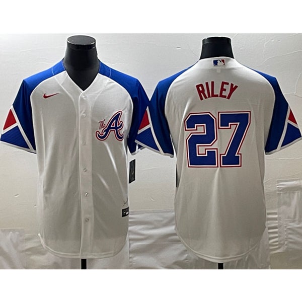 atlanta braves jersey men white austin riley Atlanta Braves