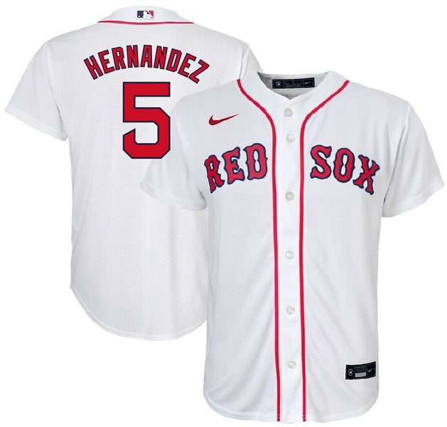 Men's Nike Enrique Hernandez White Boston Red Sox Home Official Replica  Player Jersey 