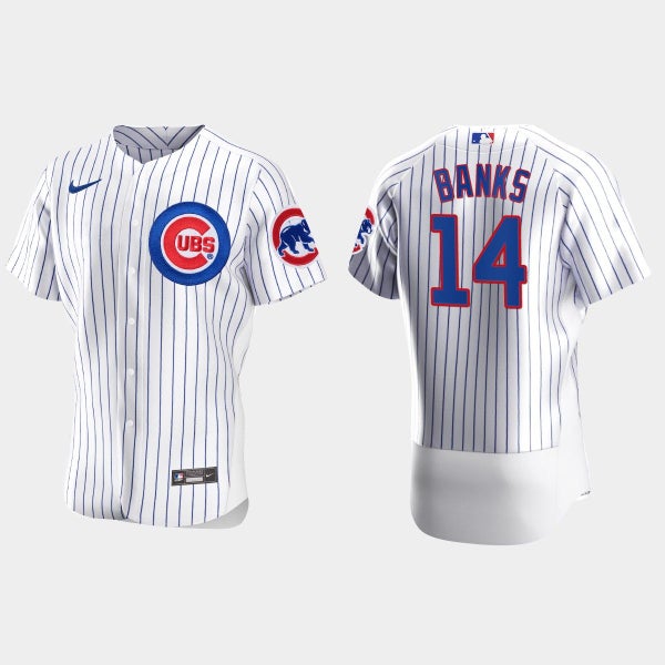 Ernie Banks Chicago Cubs Nike Home Authentic Retired Player Jersey - White
