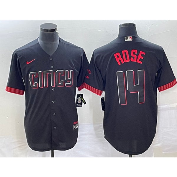 Pete Rose Men's Cincinnati Reds Throwback Jersey - White Authentic