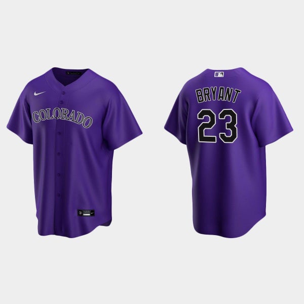 Men's Nike Kris Bryant Purple Colorado Rockies Name & Number T-Shirt Size: Large