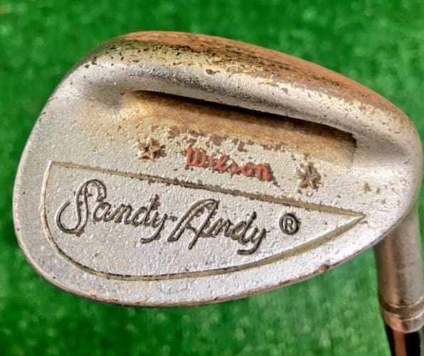 Sandy Andy Wilson Vintage Sand Wedge Men's RH Stiff Steel 35.25 Inches Good Grip