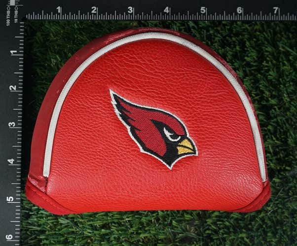 ARIZONA CARDINALS NFL MALLET PUTTER HEADCOVER, BLACK, WHITE, RED