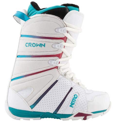 Nitro Crown Snowboard Boots Womens 5.5 White New