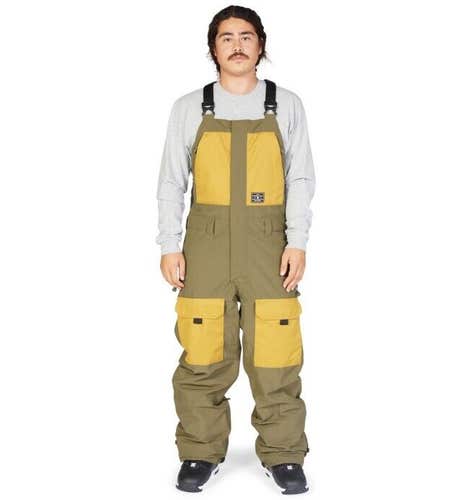 DC Shadow 15K Shell Snowboard Bib Pants Men's Medium Ivy Green New 2023