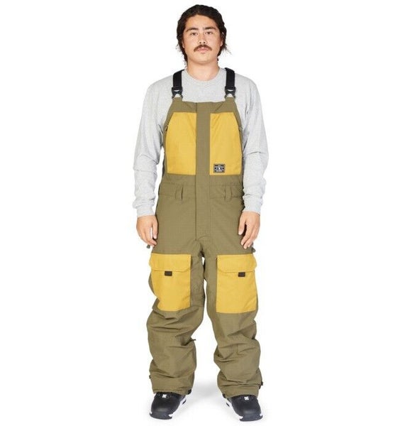 DC Shadow 15K Shell Snowboard Bib Pants Men's Medium Ivy Green New 2023