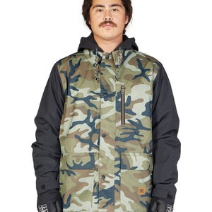 DC Bandwidth Snowboard Jacket, Men's Extra Large/XL, Woodland Camo Green