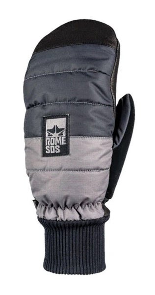 Rome Rustler Snowboard Mitts, Men's Medium, Black Slate / Gray New