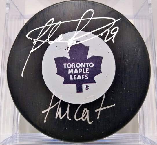 Felix "THE CAT" Potvin Signed Toronto Maple Leafs NHL Hockey Puck Autographed
