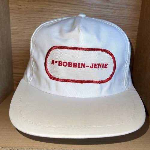 Vintage Bobbin-Jenie Sewing Machine Washers Patch Snapback Hat Cap