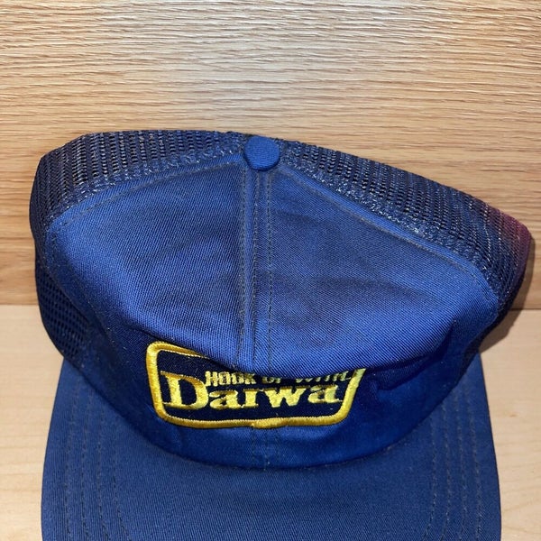 Vintage Daiwa Hook Up with Snapback Mesh Trucker Hat Cap Patch Fishing Rare