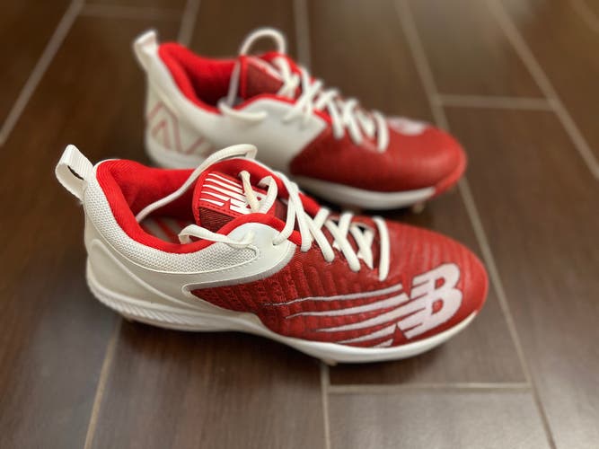 Red Men's Used Size 7.5 (Women's 8.5) Molded Cleats New Balance