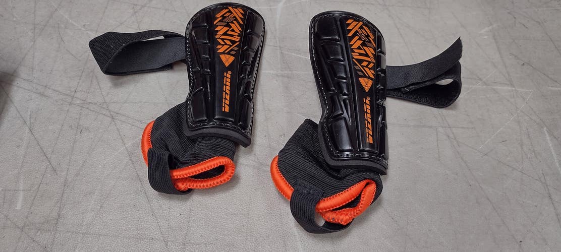 Vizari Malaga Shinguard-Black/ Neon Orange-X-Small-VZSG90037-XS